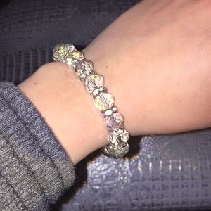 Iridescent bling bracelet